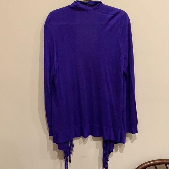 Chicos Drape Purple Cardigan  - Picture 6 of 11